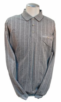 Banded Bottom Shirt Co. Long Sleeves Jaquard Knit