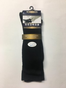 Windsor Seamless Non-Binding Sock. 2 Colours, Black, White