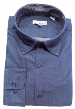 Big &amp; Tall Denim Inspired Dress Shirt
