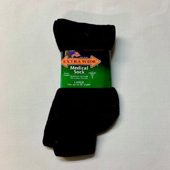 Extra Wide Medical Sock 4 Colours, White, Tan, Navy, Black