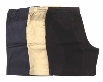 Summerfields Flat Front Short-Black,Khaki,Navy