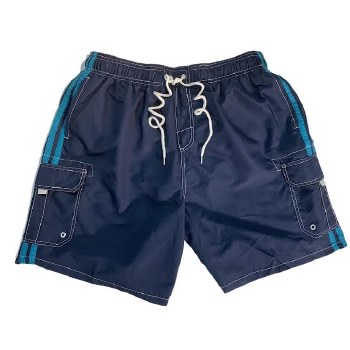 Summerfields Low Tide Stripe Swim Short. Navy, Charcoal