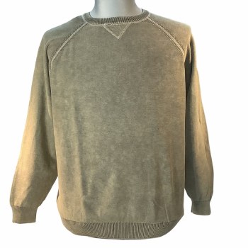 FX Fusion Contrast Stitch Sweater - CEMENT,SAGE,BLUE