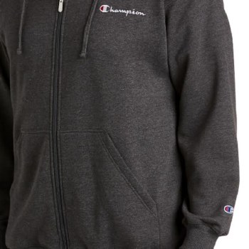 Champion Fleece Zip Hooded Sweater. 3 Colours Navy,Black,Grey