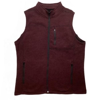 FX Fusion Full Zip Stretch Knit Vest. 2 Colours, Pipeline Red, Heather Charcoal