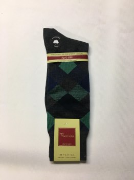 Vannucci Argyle Mercerized Cotton Sock