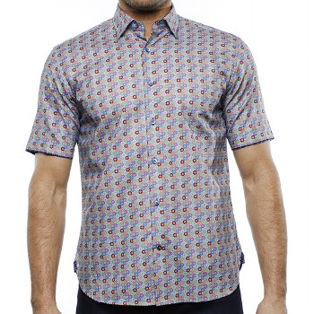 Luchiano Visconti Floral Short Sleeve Shirt