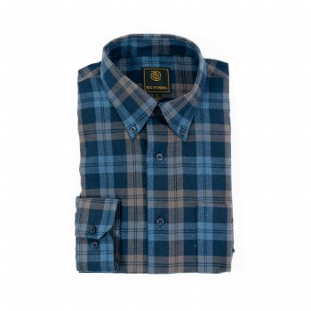 FX Fusion Windowpane Long Sleeve Shirt - 4 Colours, Burgundy, Blue, Navy, Teal