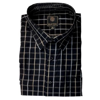 FX Fuxsion Black Plaid Short Sleeve Shirts