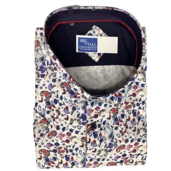 Summerfields Paisley Stretch Collection Short Sleeve Shirt