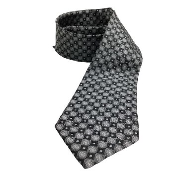 Summerfields 2205 Edition Geo Silk Tall Ties. Black,Grey