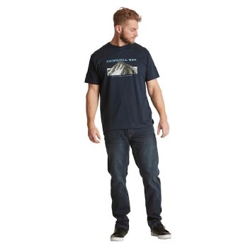 Authentic Licenced Downhill Exp. Tee. Navy, Tan