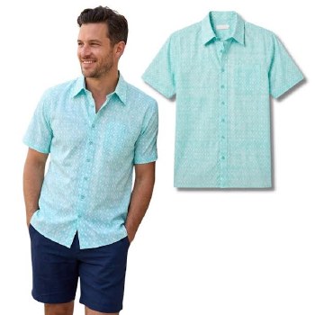 FX Fusion Newport Aqua Untucked Shirt