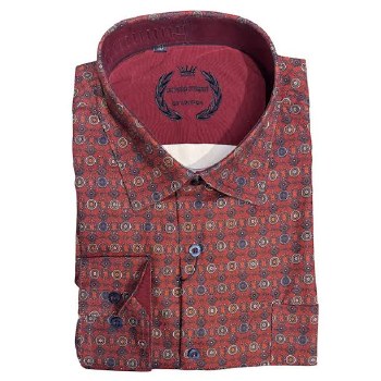 2205 London Street Red Madalion Sport Shirt