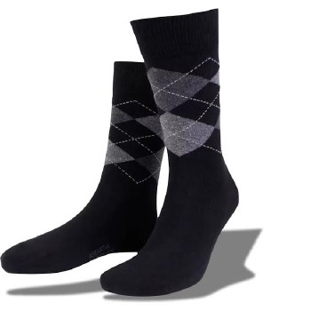 Christensen Italian Kingsize Fashion Argyle Sock 4 Colours Black, Taupe, Grey,Navy