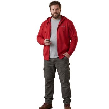 Wrangler Red Thermal Lined Zip-Up Hoodie