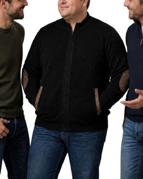 FX Fusion Ottoman Cattage Country Cardigan 3  Colours  Black , Taupe, Navy
