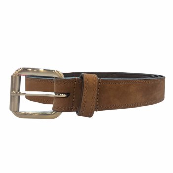 Tulliani Nubuck Leather Casual Belt. 2 Colours Black, Brown