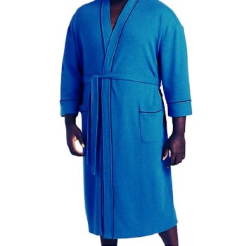 Summerfields Waffle Knit Robe. Navy, Royal
