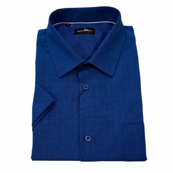 Summerfields Textured Stretch Collection Short  Sleeve Shirt - 6 Colours, Black, Charcoal, Camel,Turquoise, Royal, White