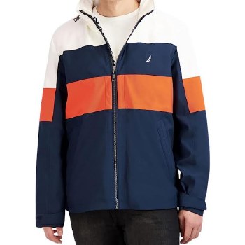 Nautica Active Colour Block Jacket. 2 - Colours Orange, Yellow