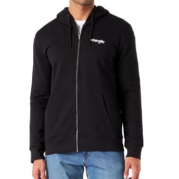 Wrangle Lined Black Full Zip Hoodie