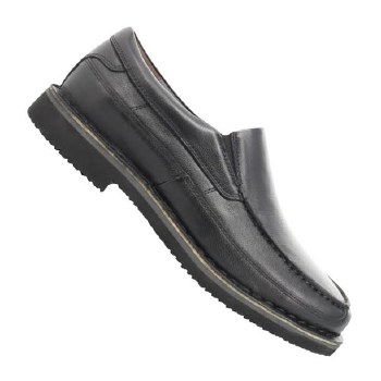 5 EZ Black Oxford Slip-on Shoe
