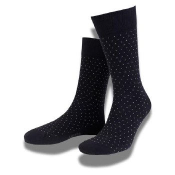 Christensen Italian Kingsize Fashion Micro Dot Socks 4 Colours Black, Grey, Navy, Taupe