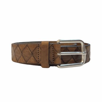Summerfields Lux Leather Diamond Belt Mocha