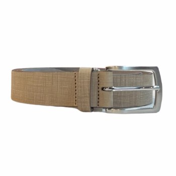Summerfields Lux Leather Screened Calfskin Belt  2 Colours Black, Linen
