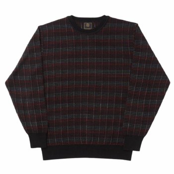 FX Fusion Textured Crew Sweater 3 Colours Black, Brown, Port
