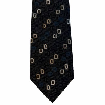 Summerfields 2205 Edition Abstract Tall Silk Tie 3 Colours Black, Blue, Taupe