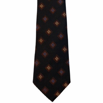 Summerfields 2205 Edition Diamond Tall Silk Tie 3 Colours Black, Purple, Burgundy
