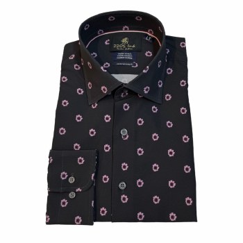 Summerfields Comfort Stretch Contemporary Fit Floral Shirt 2 Colours Navy, Black