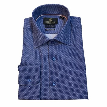 Summerfields Comfort Stretch Contemporary Fit Abstract Shirt 2 Colours White, Blue
