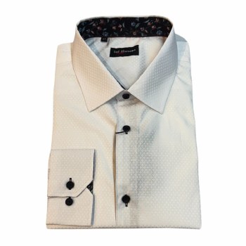 Culture Red Long Sleeve Diamond Print Shirt 3 Colours White, Pink, Blue