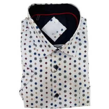 2205 London Street White Shjort Sleeve Sportshirt