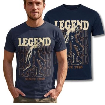 Authentic Licenced The Legend Tee 2 Colours Black, Navy