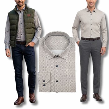 Summerfields Black Lable Luxury Stretch Fawn Shirt