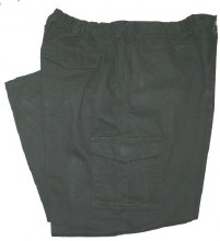 Londons Big & Tall Elastic Waist Cargo Pant-Black,Navy,Kahki