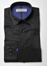 2205 Ink Solid Long Sleeve Sport Shirt. 2 Colours Black, White