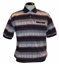 Banded Bottom Shirt Co. Horizontal Block Polo