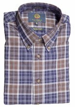 Viyella Plaid Long Sleeve Sportshirt. 5 Colors, Mocha, Heather, Woodland, Rosewood, Birch