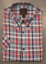FX Fusion Oxford Check Short Sleeve Sport Shirt