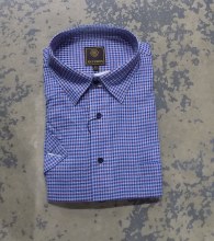 FX Fusion Textured Mini Check Short Sleeve Sport Shirt