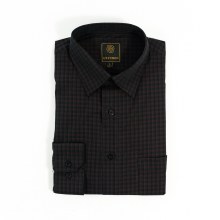 FX Fusion Tonal Check Long Sleeve Shirt. 2 Colors Navy, Burgundy