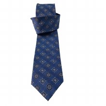 Summerfields 2205 Edition Medallion Silk Tall Tie. Blue, Mauve, Black,Wine, Taupe