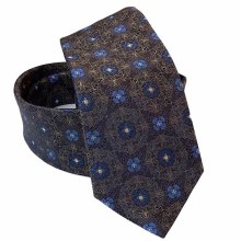 Summerfields 2205 Edition Medallion Silk Tall Tie. Blue, Mauve, Black,Wine, Taupe