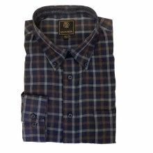 Men's F/X Fusion Short Sleeve Wrinkle Resistant Woven Multi Check Sport  Shirt, #D2031, Coral/Blue/White - Richard David for Men