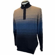 FX Fusion Ombre Rib 1/4 Zip Sweater 2 Colours Black, Navy